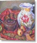 Still Life With White Pitcher Metal Print