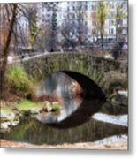 Stone Bridge Central Park New York Metal Print