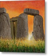 Stonehenge Sunrise, 1328ad Metal Print