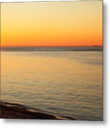 Storebæltsbroen - A Great Bridge At Sunset! Metal Print