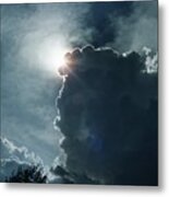 Storm Clouds Sun And Eagles Metal Print