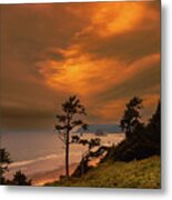 Storm Over Cannon Beach Metal Print