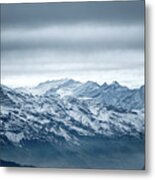 Storm Over The Mountains Metal Print
