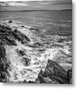 Stormy Dawn At Giant's Stairs In Black And White Metal Print