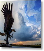 Stoughton Veterans Memorial - Eagle And Cloud Eagle Metal Print