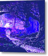 Stream Through The Forest Metal Print