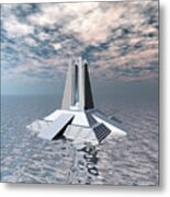 Structural Tower Of Atlantis Metal Print