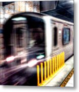 Subway Rush Metal Print