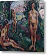 Summer, 3 Women, 1913 Metal Print