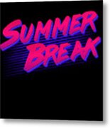 Summer Break Retro Metal Print