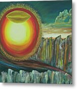 Sun Meeting With The Stream Metal Print