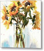 Sunflowers For Ukraine Metal Print