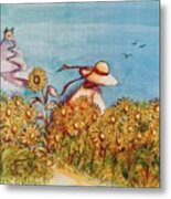 Sunflowers For World Healing Metal Print