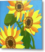Sunflowers Three Metal Print