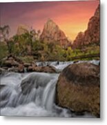 Sunrise At Court Of The Patriarchs Metal Print
