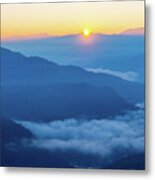 Sunrise At Mount Kiltepan In Sagada Metal Print