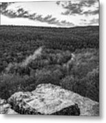 Sunrise At The Edge Of The Yellow Rock Trail - Black And White Metal Print