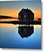 Sunrise At The Fishing Shack Metal Print