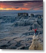 Sunrise Moonscape Overlook, Southern Utah Metal Print