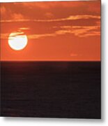 Sunrise Over Ocean Metal Print