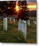 Sunrise Over Soldiers' National Cemetery Gettysburg Metal Print