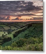 Sunrise Over The Punchbowl, Exmoor, England, Uk Metal Print