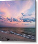 Sunset Afterglow On The Beach Metal Print