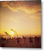 Sunset At Fort Myers Beach Metal Print