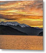 Sunset At Lake Dillon Panorama Metal Print