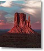 Sunset At Monument Valley Metal Print