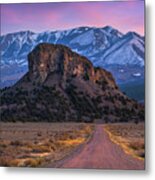 Sunset At The Butte Metal Print