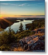 Sunset Beech Mountain, Acadia Np Metal Print