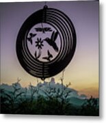 Sunset Behind The Windchime Metal Print