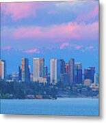 Sunset Bellevue Over Lake Washington Metal Print