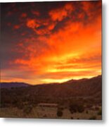 Sunset Clouds On Fire Metal Print