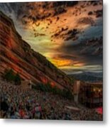 Sunset Concert At Red Rocks Amphitheater Metal Print