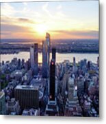 Sunset From Empire State Building Metal Print