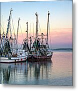 Sunset In The Harbor Metal Print