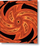 Sunset Kaleidoscope - Pinwheel Metal Print