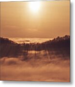 Sunset Over A Sea Of Clouds Metal Print