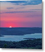 Sunset Over Table Rock Lake Metal Print