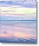 Sunset Over The Atlantic - North Carolina Crystal Coast Metal Print