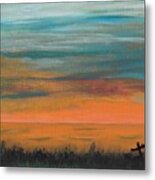 Sunset Overseas Metal Print