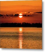 Sunset Reflection On Pensacola Bay Metal Print