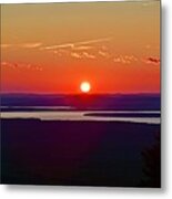 Sunset View From Cadillac Mountain Metal Print