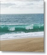 Surfs Up - Oceanscape With A Wave Just About To Break Metal Print