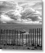 Surfside In Black And White Metal Print