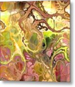 Suroto - Funky Artistic Colorful Abstract Marble Fluid Digital Art Metal Print