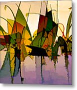 Swamp Grass Abstract Metal Print