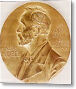 Swedish Nobel Prize Medal For Physics Chemistry Physiology Or Medicine Literature Metal Print